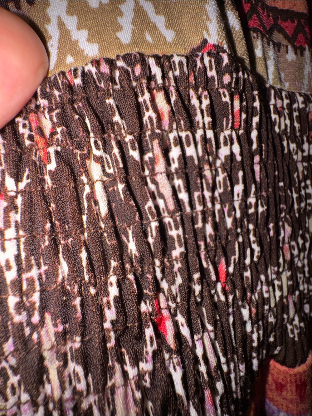 Rabbit Rabbit Rabbit Designs Dress Size 8 Multicolor Studded V Neck Boho - Picture 8 of 9